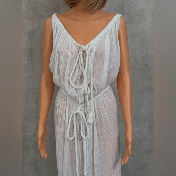 knee length dresses for ladies Lotte Linen Embroidered Dress